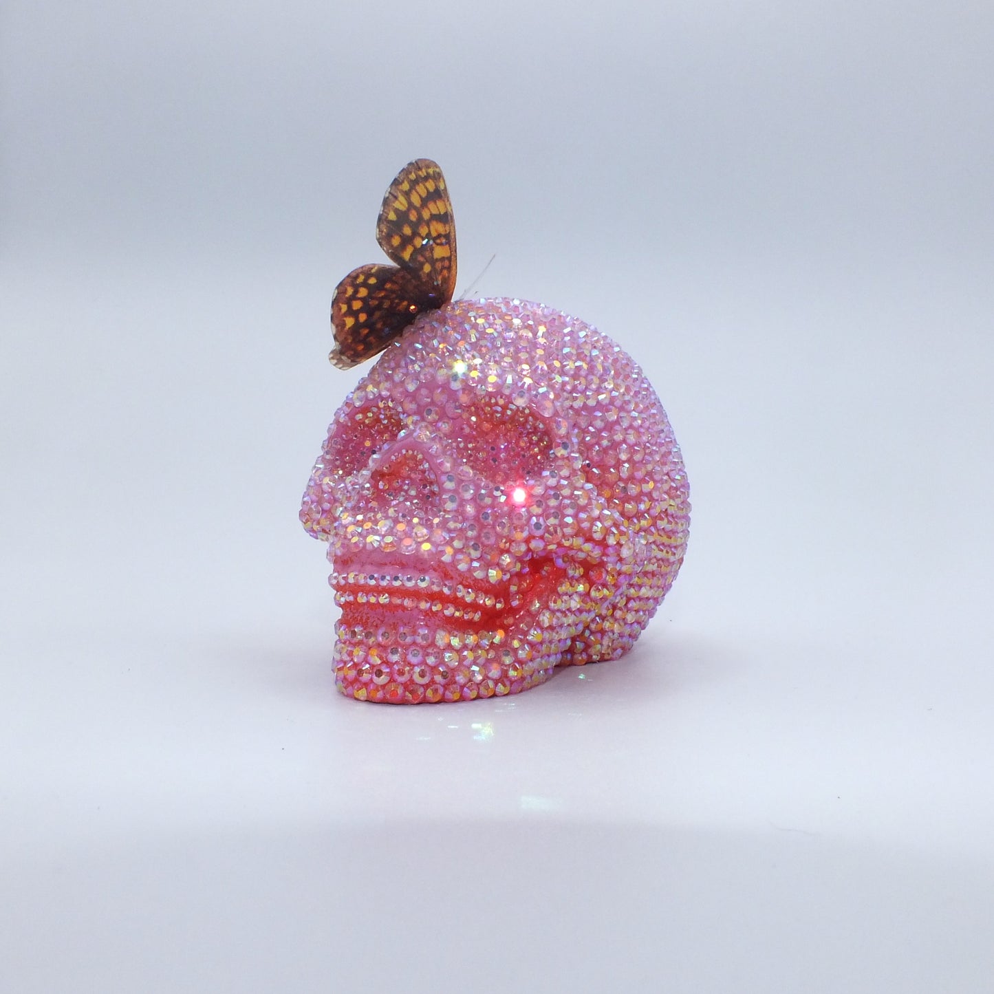 BUTTERFLY RHINESTONE SKULL